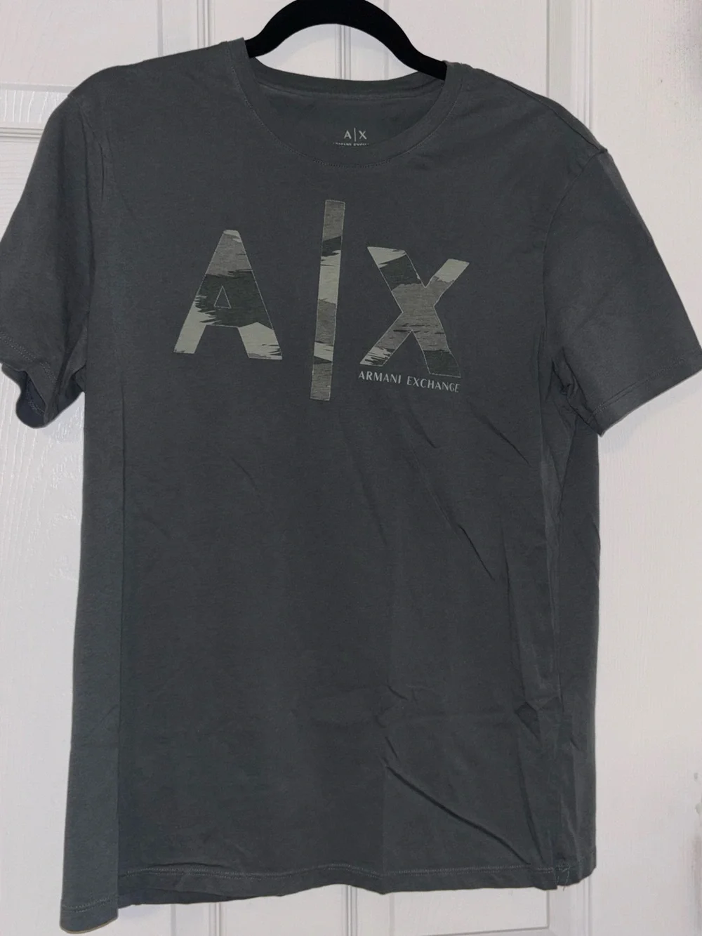 Armani Exchange A|X Logo Tee – Gray – Size Large